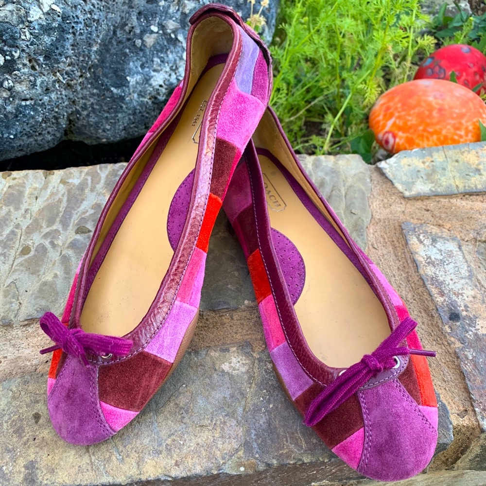 COACH Jenilee Mosaic Suede Ballet Flat